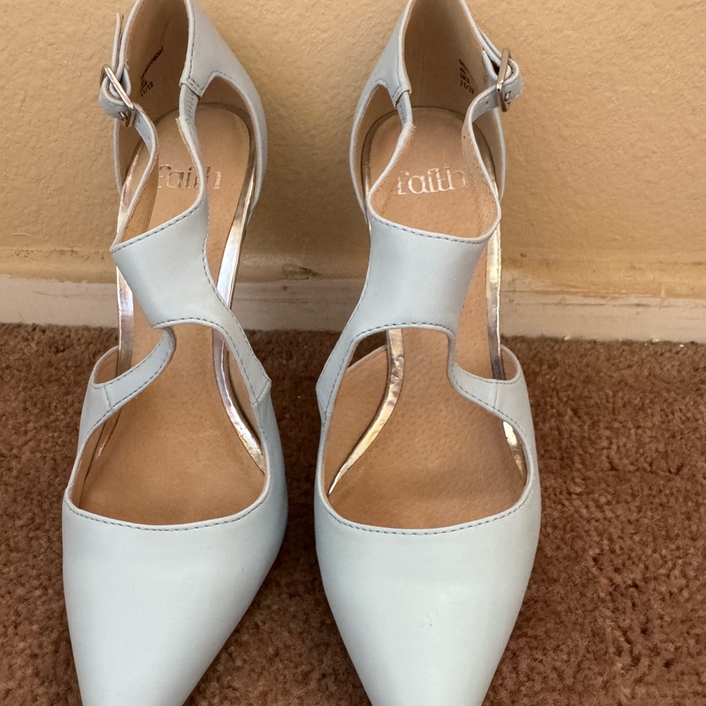 Faith Elegant Women's Light Blue Heels